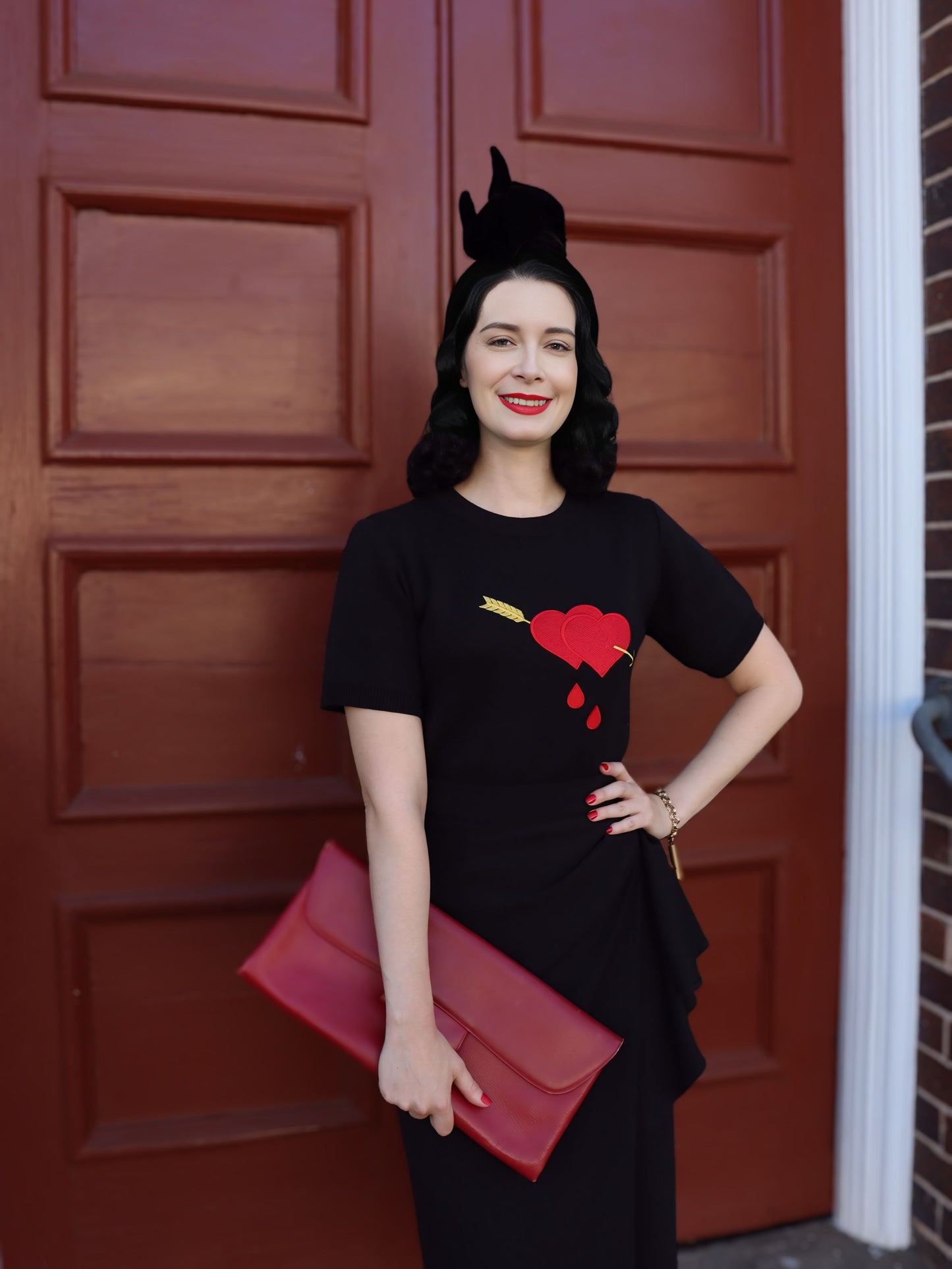 Bleeding Heart Black Sweater