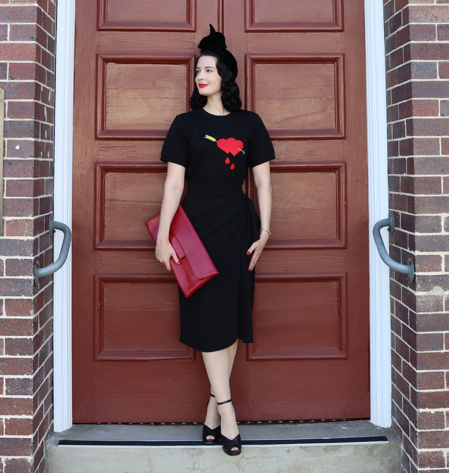Bleeding Heart Black Sweater