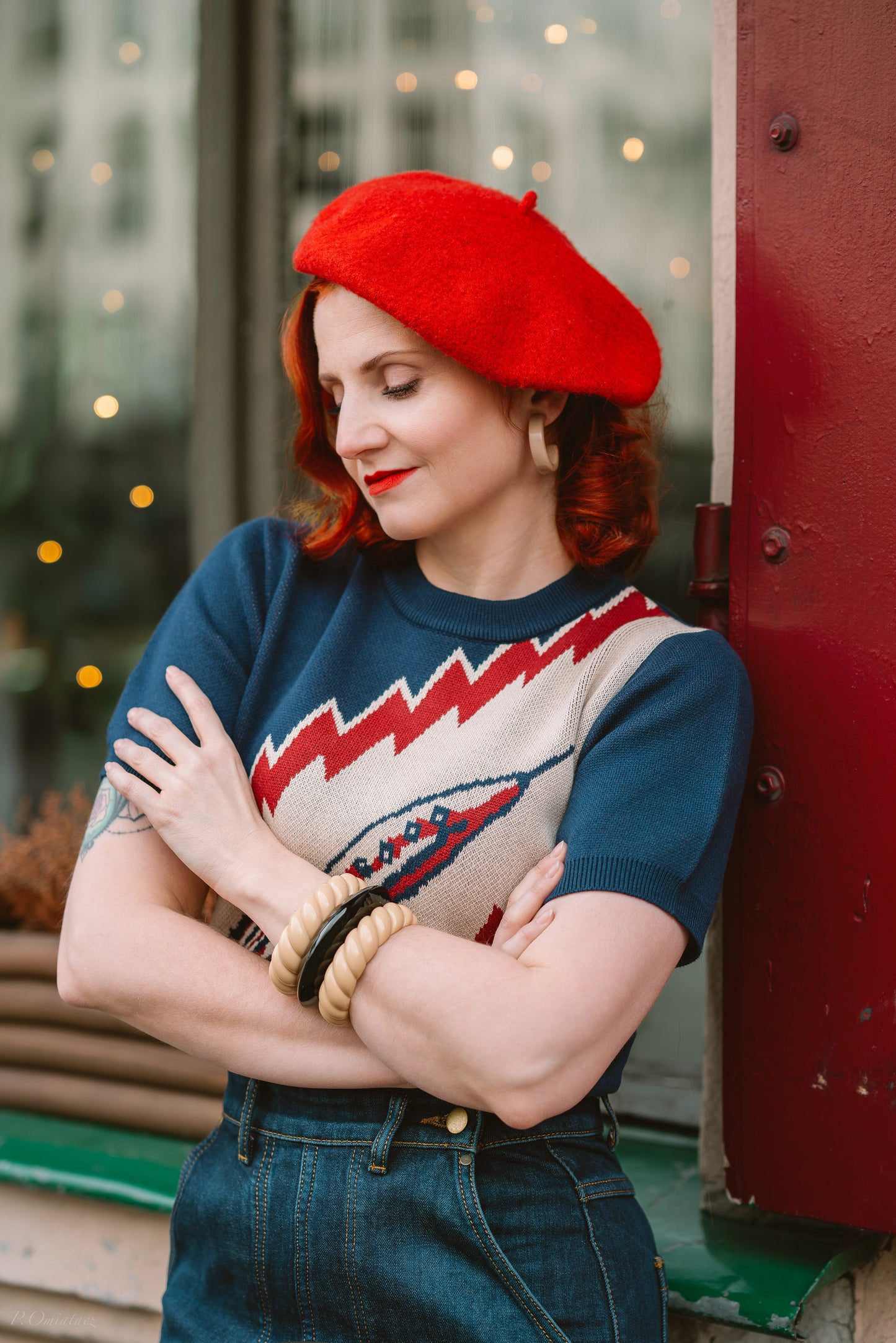 To the Moon Rocket Sweater - Navy