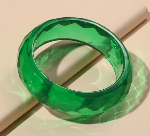 Cotton Candy Clear Green Envy Cuff