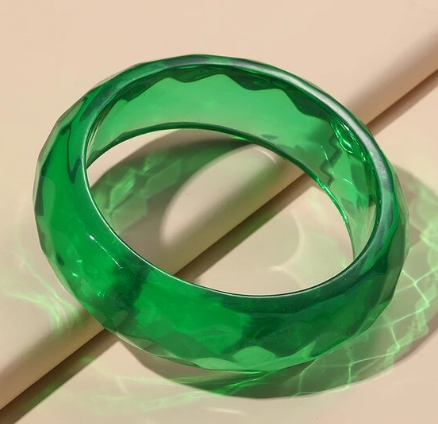 Cotton Candy Clear Green Envy Cuff