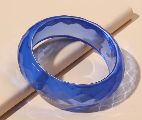 Cotton Candy Clear Navy Cuff