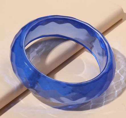 Cotton Candy Clear Navy Cuff
