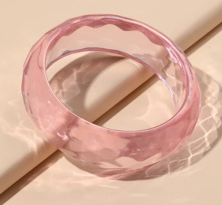 Cotton Candy Clear Pink Cuff