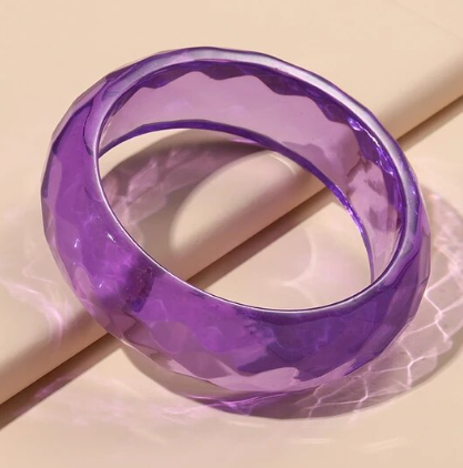 Cotton Candy Clear Grape Cuff