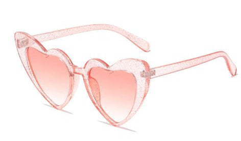 Sunglasses - Blush Pink Glitter Heart