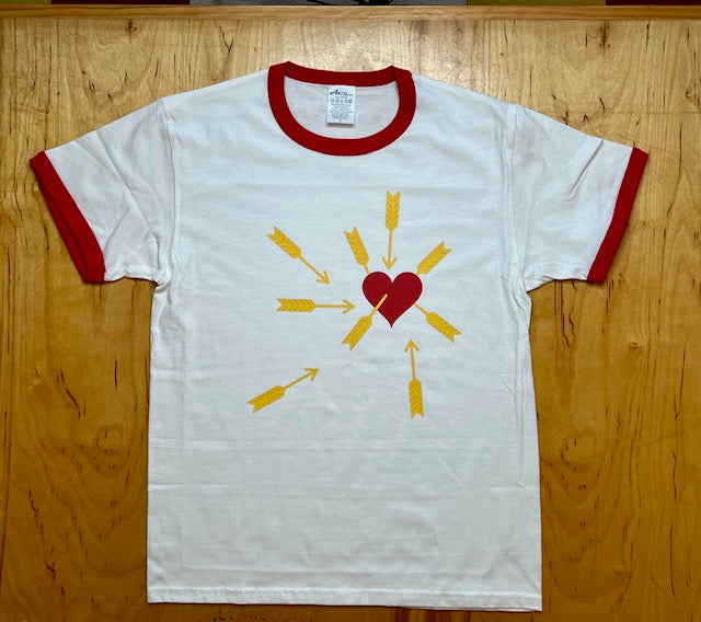 Carefree Red Ringer Tee