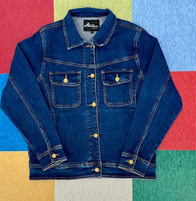 Lana Work Jean Jacket - Med Wash