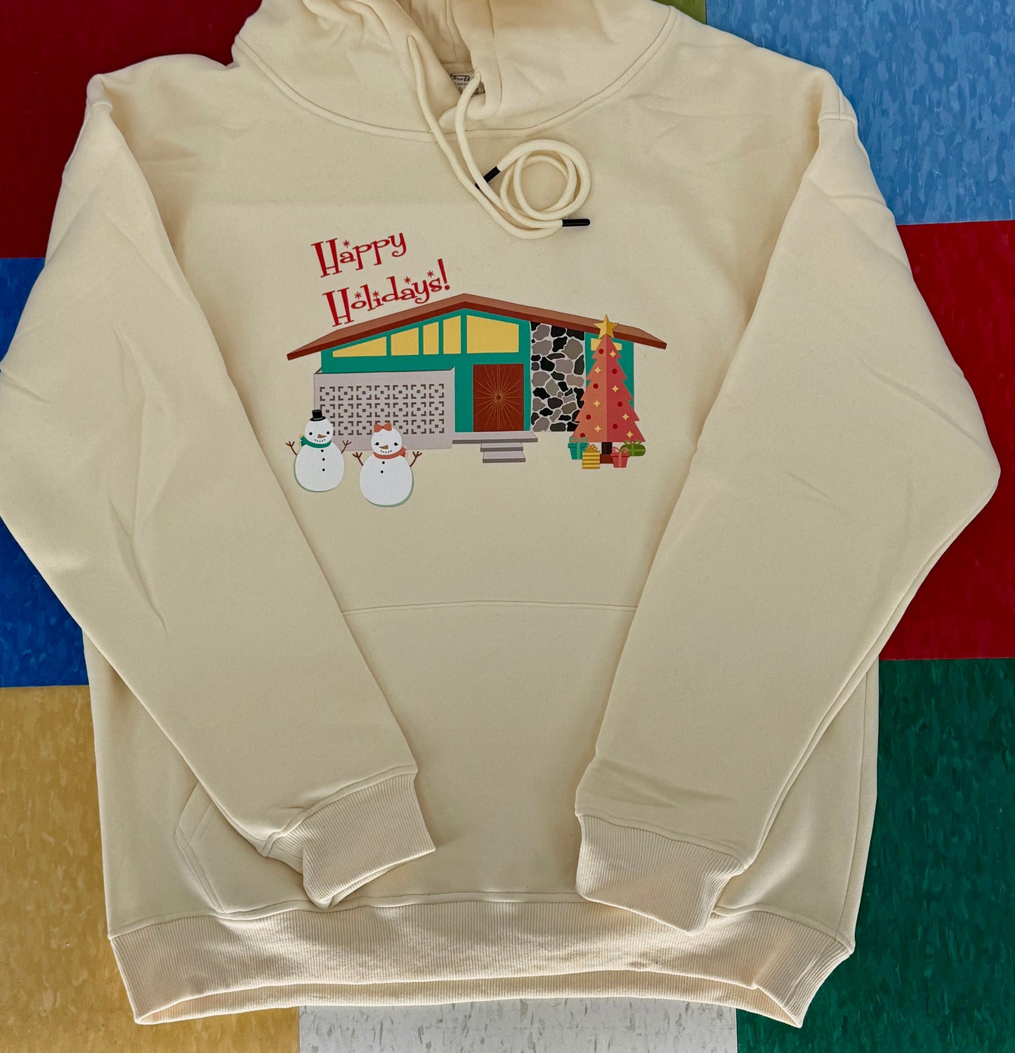 Kitschmas Home Happy Holiday Cream Hoodie