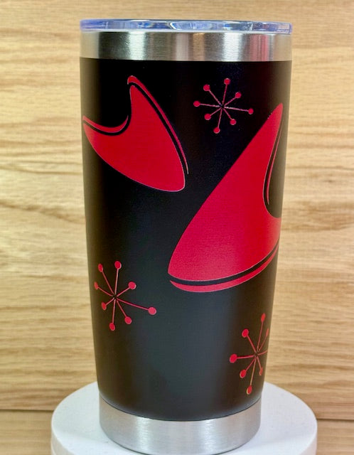 MCM Red and Black Sputnik Boomerang 20oz Travel Mug