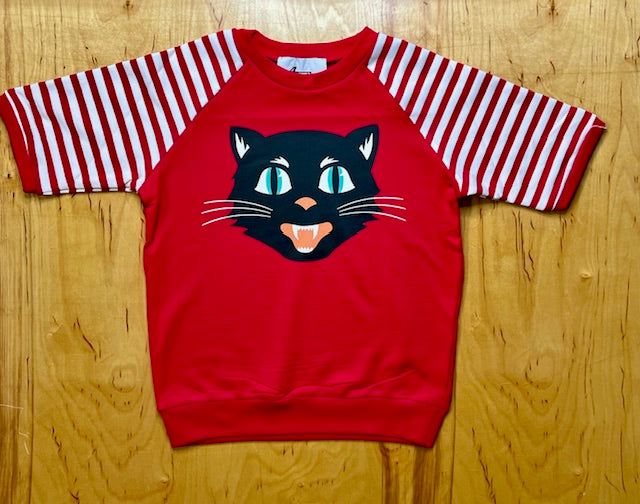 Bettie Cat Red Striped Pullover