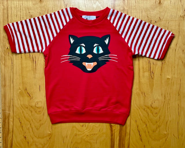 Bettie Cat Red Striped Pullover