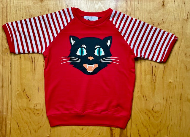 Bettie Cat Red Striped Pullover