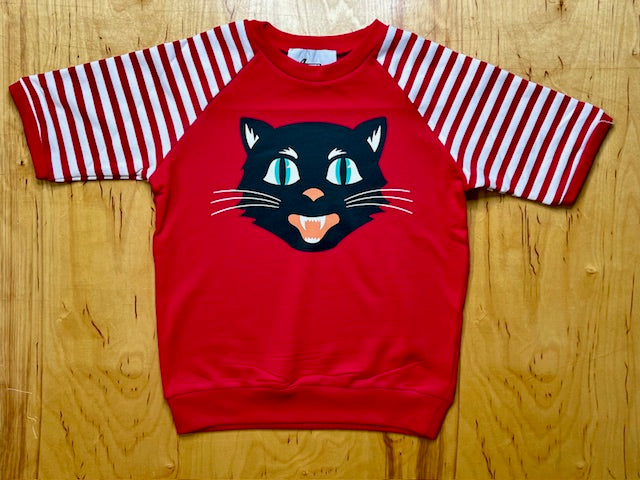 Bettie Cat Red Striped Pullover