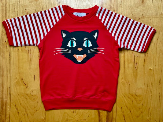 Bettie Cat Red Striped Pullover