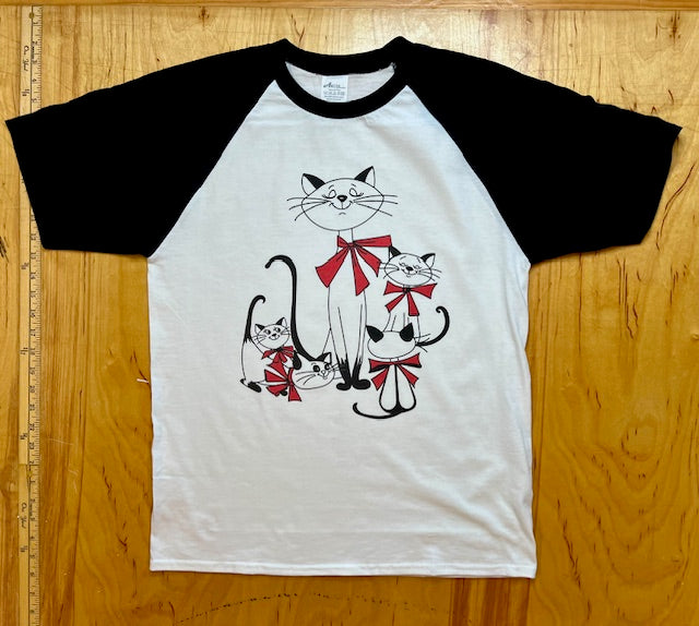 Feisty Cats All Dressed Up Raglan Tee
