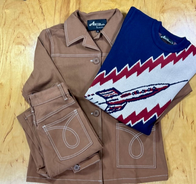 Midge Button Down Jean Jacket - Brown