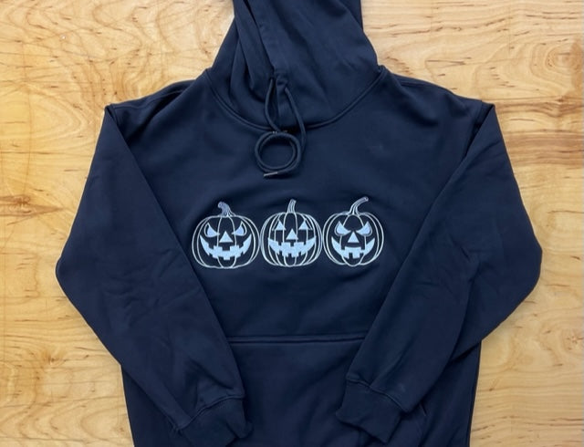 Jack-O-Lantern Trio Black Hoodie