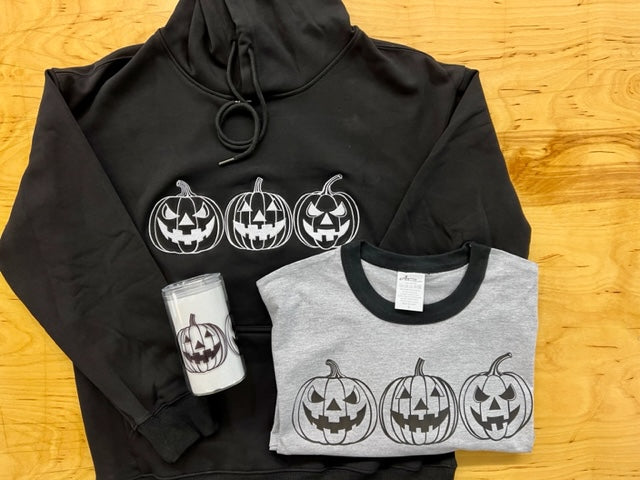 Jack-O-Lantern Trio Ringer T-Shirt