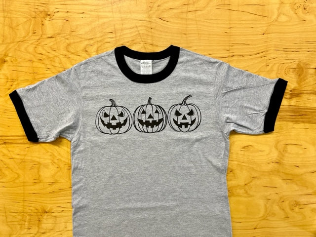 Jack-O-Lantern Trio Ringer T-Shirt