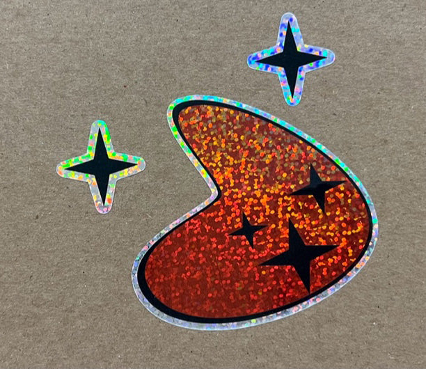 MCM Red Glitter Sticker Pack!