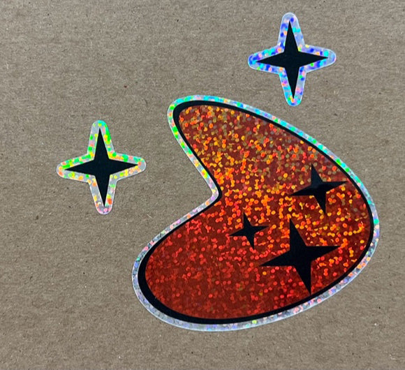 MCM Red Glitter Sticker Pack!