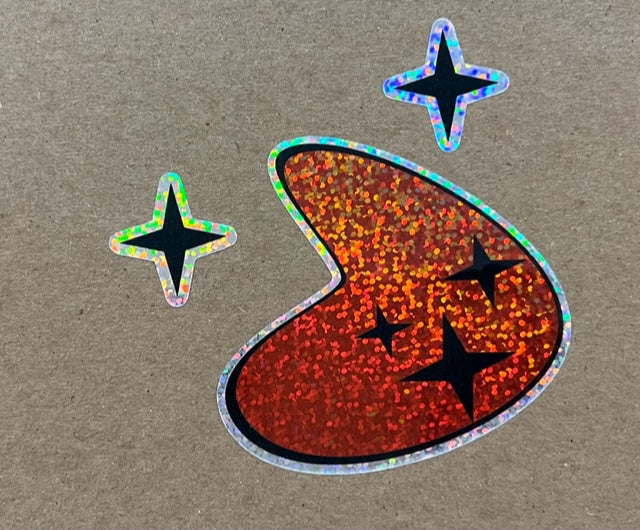 MCM Red Glitter Sticker Pack!