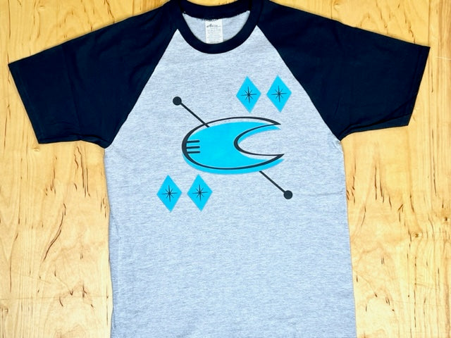 MCM Crescent Moon Raglan T-Shirt-Gray