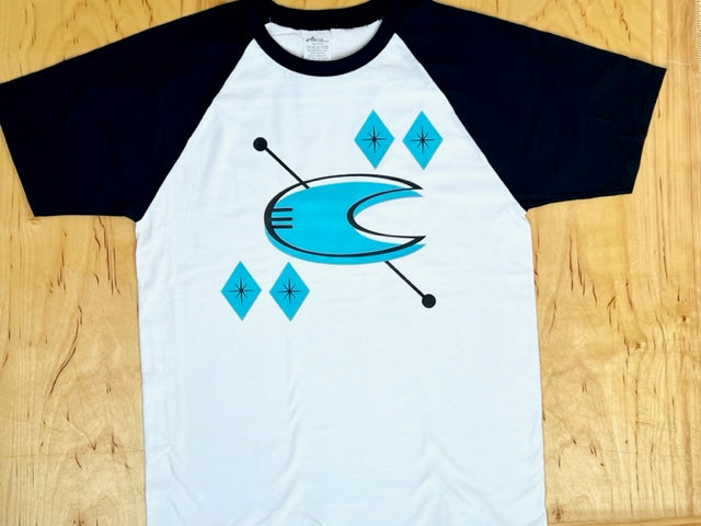 MCM Crescent Moon Raglan T-Shirt-Black