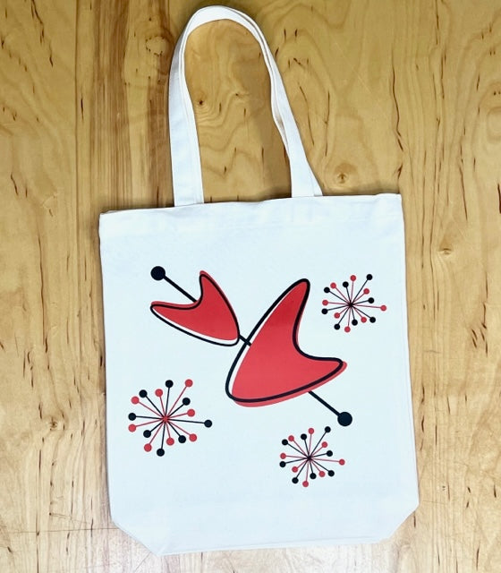 MCM Red Sputnik Boomerang Carry-All Tote