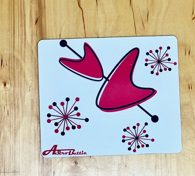 MCM Red Sputnik Boomerang Mouse Mat