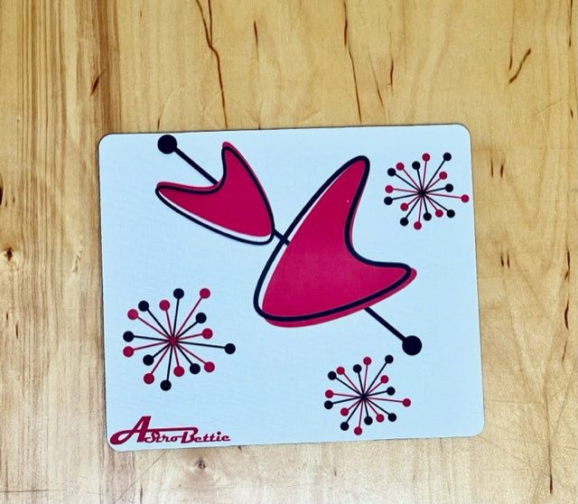MCM Red Sputnik Boomerang Mouse Mat