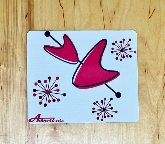 MCM Red Sputnik Boomerang Mouse Mat
