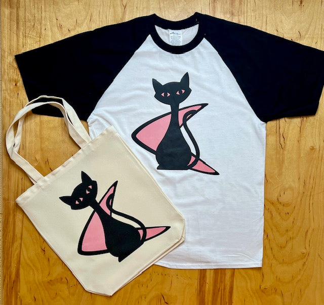 MCM Atomic Bettie Cat Boomerang Raglan Tee