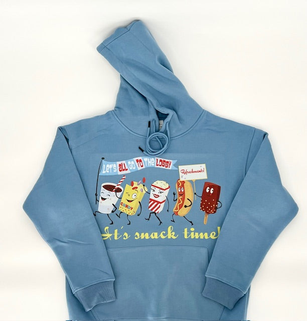 Let's All Go To The Drive-In Cornwall Blue Hoodie