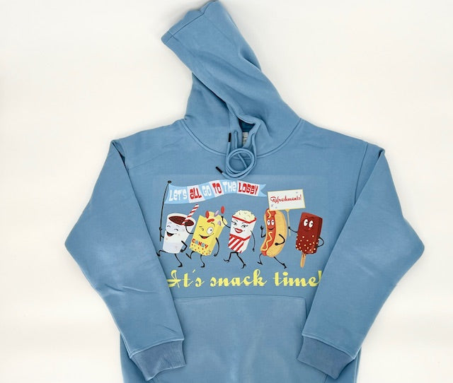 Let's All Go To The Drive-In Cornwall Blue Hoodie