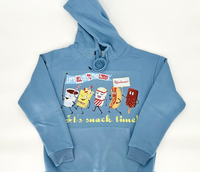 Let's All Go To The Drive-In Cornwall Blue Hoodie