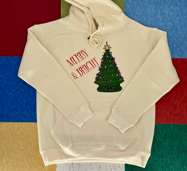 Kitschmas Green Ceramic Tree Cream Hoodie