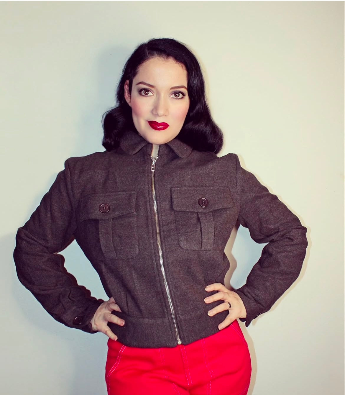 1950s Ricky Jacket - Charcoal – Astro Bettie