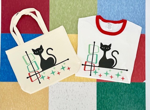 MCM Atomic Bettie Cat Star Block Carry-All Tote