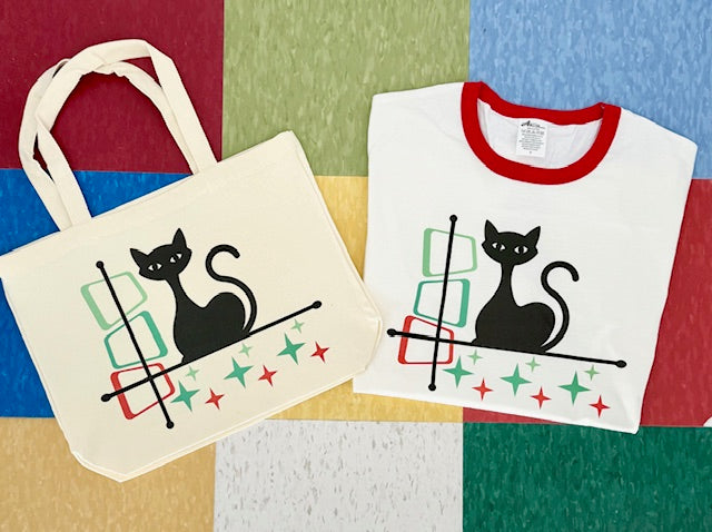 MCM Atomic Bettie Cat Star Block Carry-All Tote