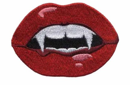 Vampire Lips Iron On Patch