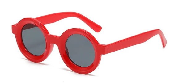 Bettie Round Sunnies - Ruby Red