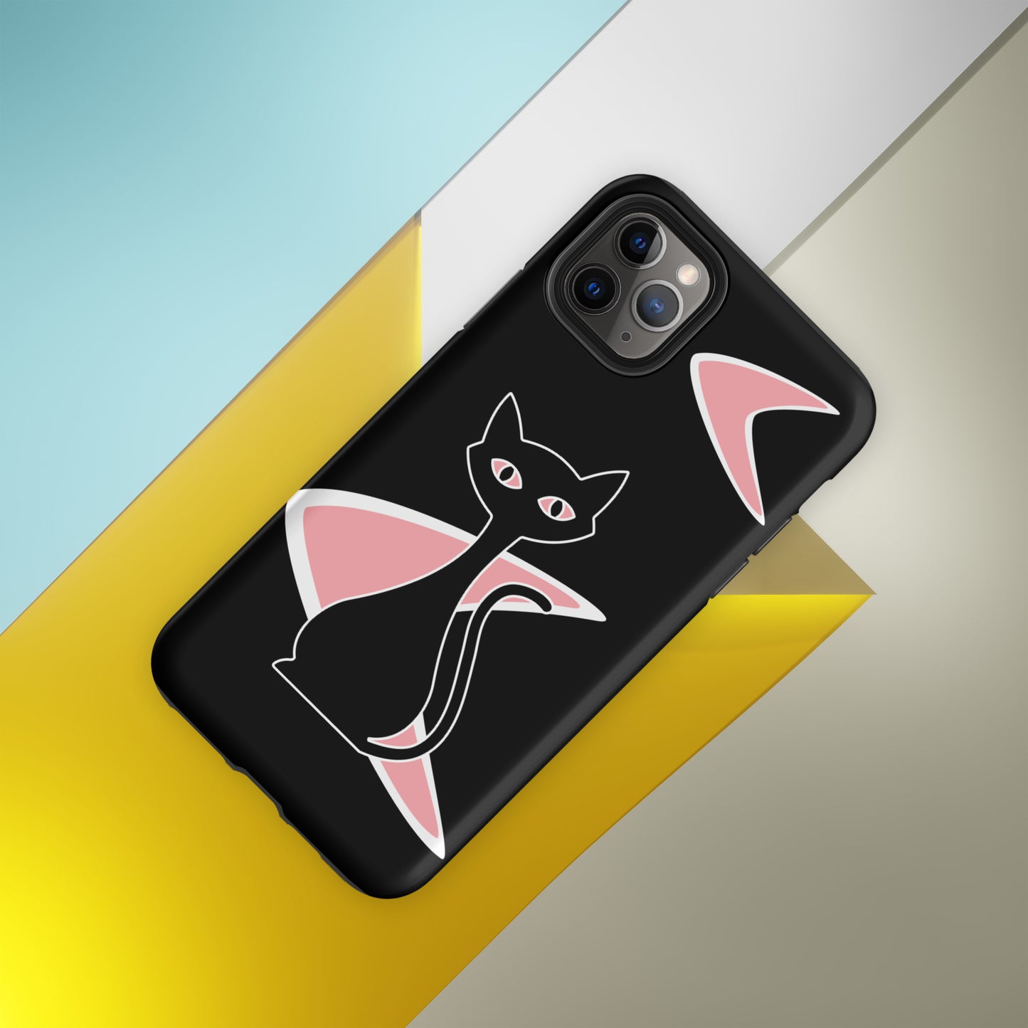 MCM Atomic Bettie Cat Boomerang Phone Case