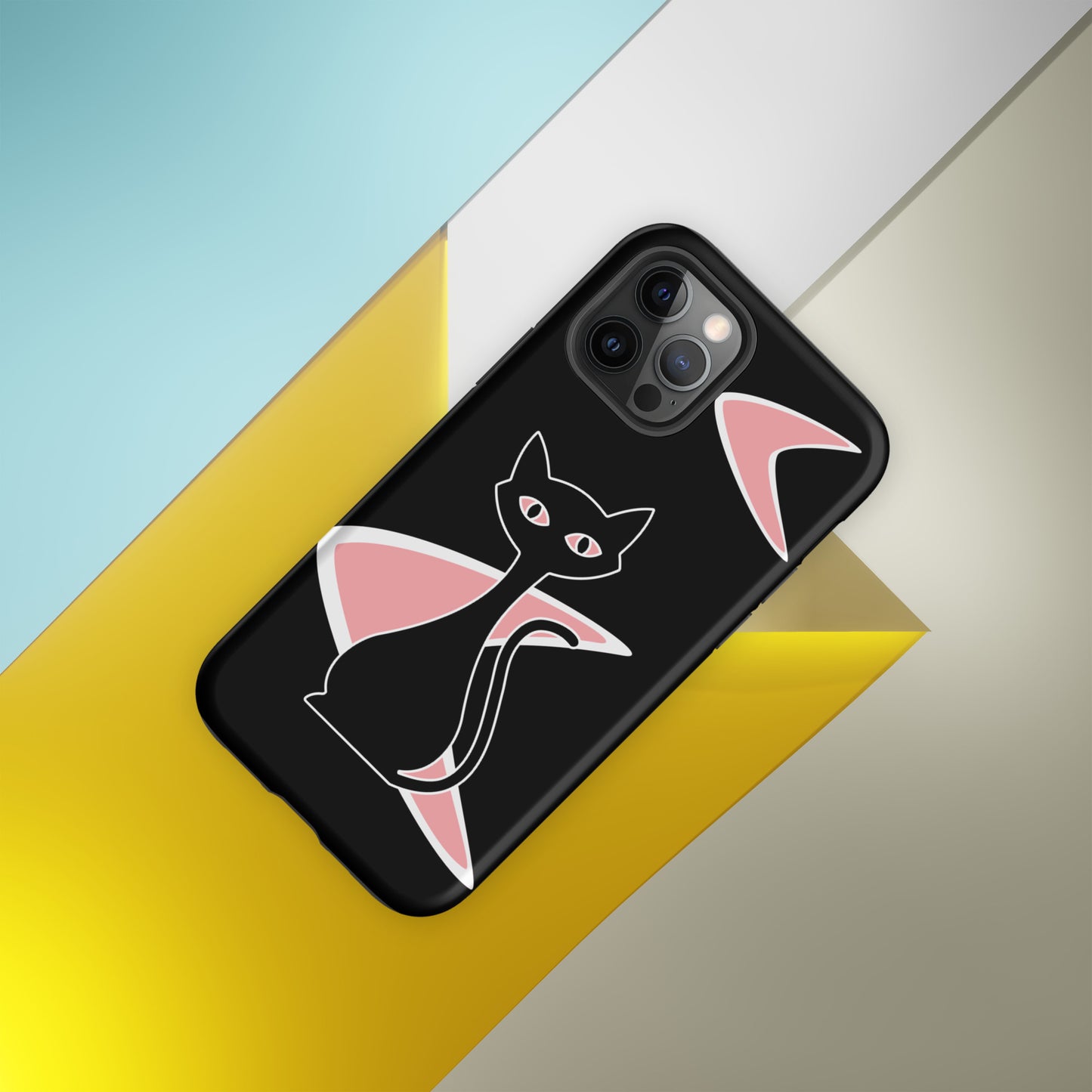 MCM Atomic Bettie Cat Boomerang Phone Case