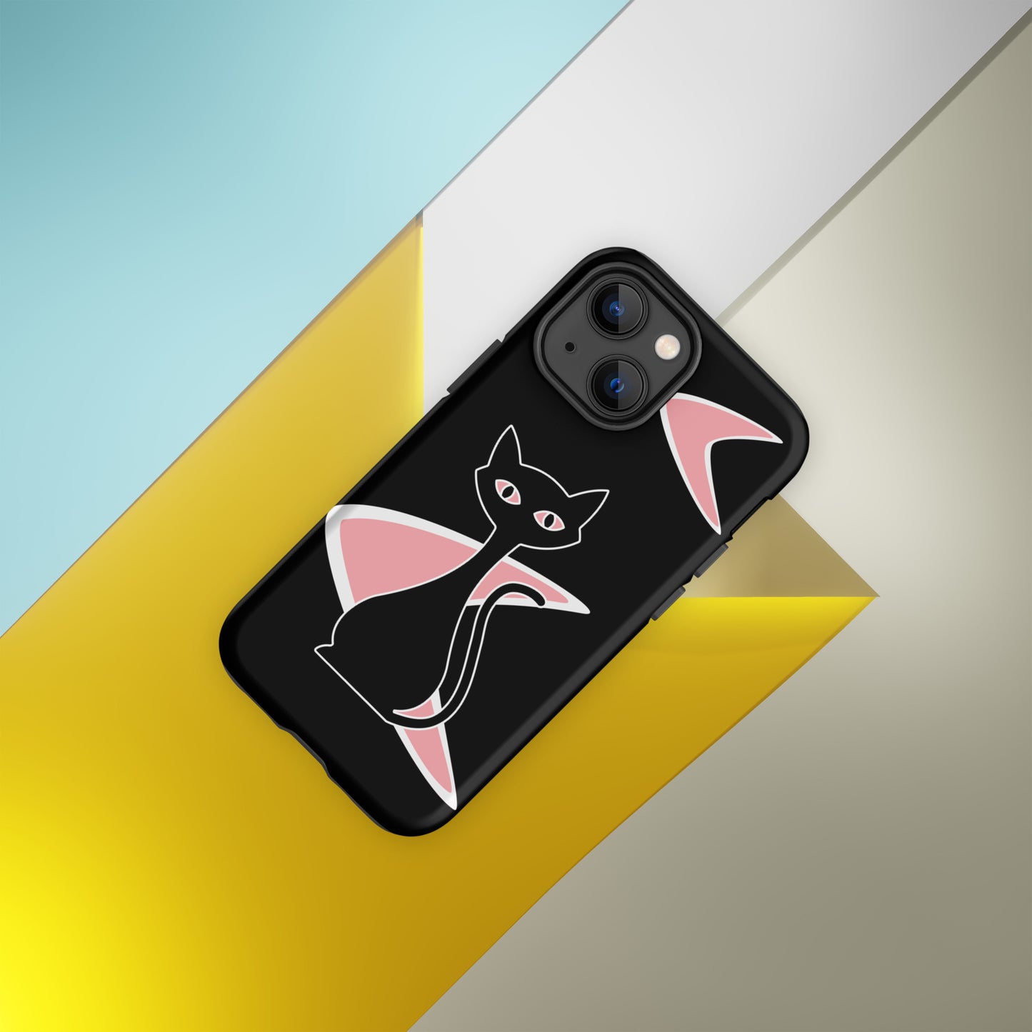 MCM Atomic Bettie Cat Boomerang Phone Case