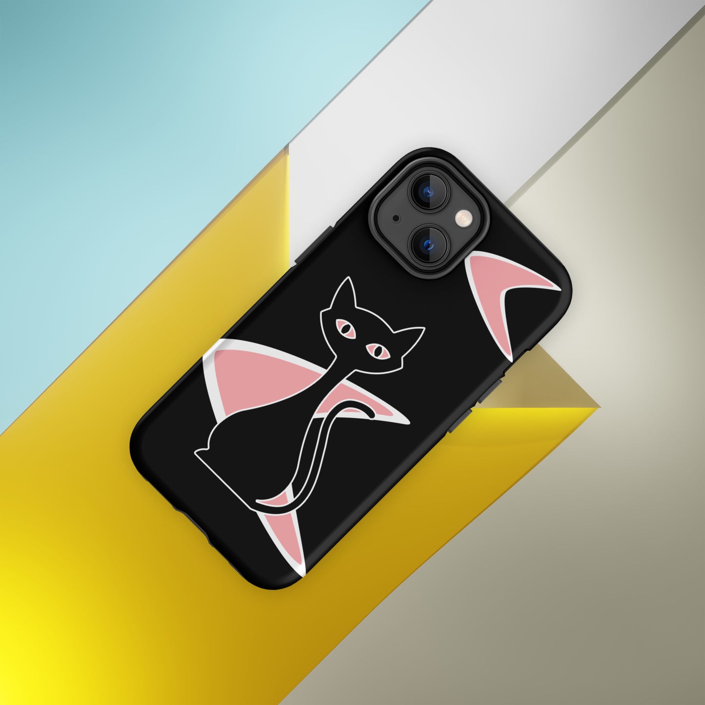 MCM Atomic Bettie Cat Boomerang Phone Case