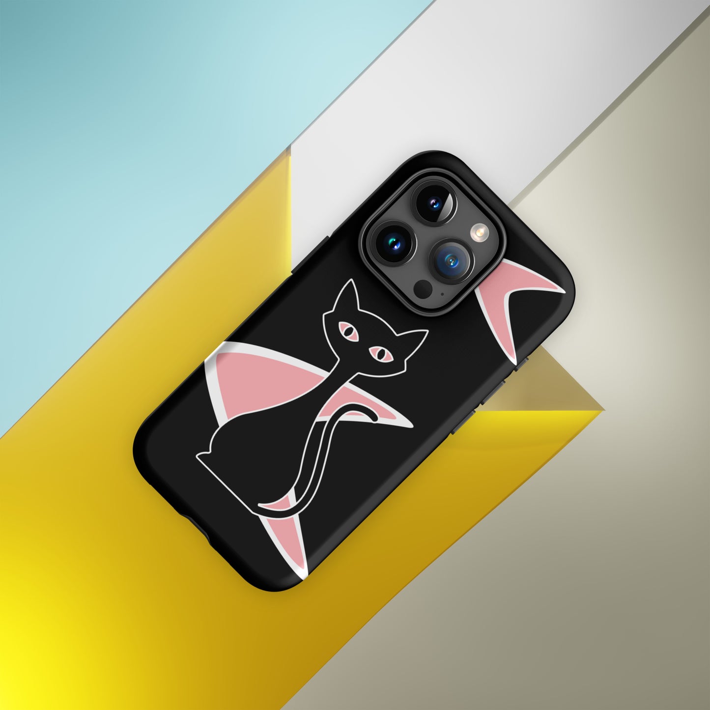 MCM Atomic Bettie Cat Boomerang Phone Case
