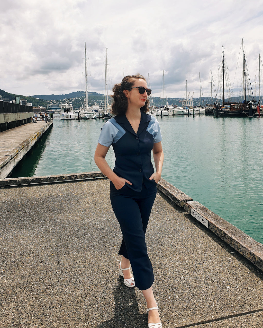 1940s Culottes - Navy