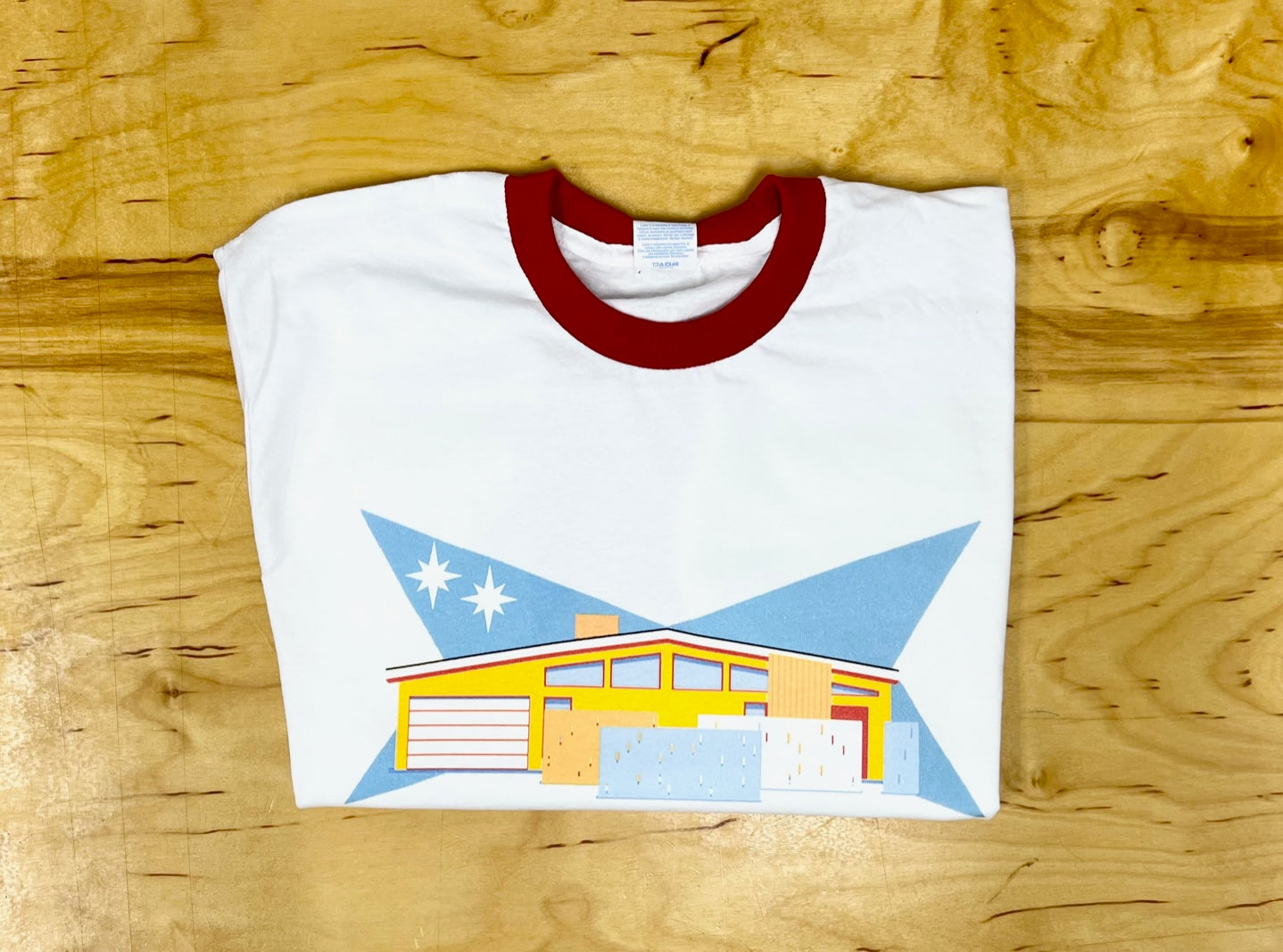 MCM Welcome Home Breeze Block Red and White Ringer T-Shirt